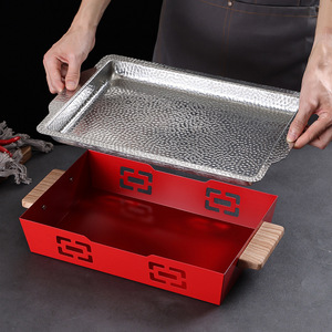 Stainless Steel Grill Pan Rectangular Non Stick Durable For Fish Seafood Bullfrog Crayfish Grilling - Product Image 3