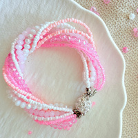 Bracelet en résine multicouche Taifeng R5T668 avec perles de cristal, fermoir diamant, style bohème européen, bijoux pour femmes, vente en gros