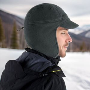Gorro de Invierno Cálido de Forro Polar con Logotipo Personalizado, con Visera y Orejeras a Prueba de Viento, Unisex, para Viajes al Aire Libre, Fiestas, Primavera y Verano - Product Image 6