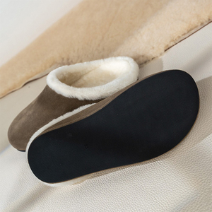 Mulas de cuero Sandalias de corcho Zapatos de patata con soporte de arco Zuecos de gamuza para mujer - Product Image 5