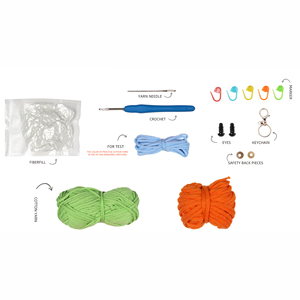 Kids Promotional Dinosaur Knitting Craft <b>Crochet</b> Toys Wobble <b>Beginner</b> <b>Crochet</b> Starter <b>Kit</b> - Product Image 3