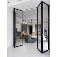 Fenêtres pliantes sur mesure à double vitrage en aluminium pour balcon