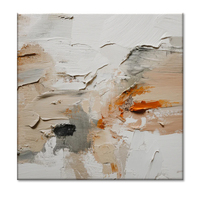 Peinture à l'huile abstraite 2026 sur toile, faite à la main, décoration moderne avec cadre intérieur en bois 40x40 cm pour salons/salles à manger