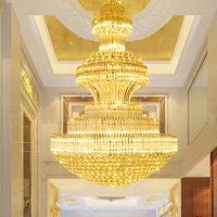 Nouveau produit, lustre LED en cristal de luxe, moderne et décoratif, pour hôtel, salon, villa, restaurant, projet personnalisé