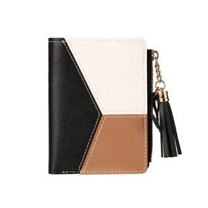 Cartera Corta con Cremallera para Mujer, Estilo Coreano, con Borla, Diseño Geométrico, Forro de Cuero y PU, Venta al Por Mayor de Fábrica 2026 - Product Image 2