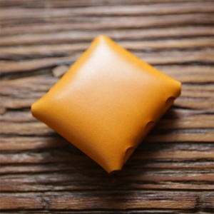 Custom Vintage Genuine Leather RFID Unisex Card <b>Coin</b> <b>Purse</b> Wallet Short Length with Button Closure - Product Image 4