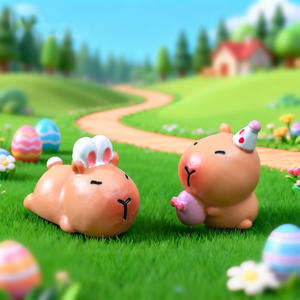 Miniatures de Capybara pour la décoration de Pâques, mini-animaux en résine, figurines de capybara pour la décoration de jardin féerique, paysage de mousse, décorations de <span class=keywords><strong>bricolage</strong></span> - Product Image 4