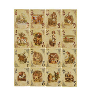 Style vintage <span class=keywords><strong>Alice</strong></span> Wonderland Poker Deck <span class=keywords><strong>Jeux</strong></span> de société rétro Papier fini mat Cartes à jouer en plastique jamais ouvertes - Product Image 4
