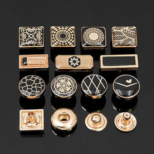 Botones de Presión para Thobe con Diseño Octagonal, de Metal, Aleación de Zinc, de Cuatro Partes - Product Image 2