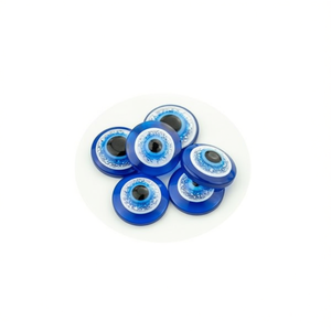 Ilan Abalorio Perline blu con occhio diabolico da 25 mm per la creazione di gioielli, 5 pezzi - Product Image 1