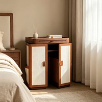 Table de toilette moderne en bois massif de luxe léger de style italien armoire à 2 tiroirs écologique pour salon hôtel