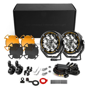 Feux auxiliaires de <span class=keywords><strong>moto</strong></span> GR GS ADV 12V à double lentille 160W 5 pouces pour <span class=keywords><strong>moto</strong></span> d'aventure Davidson, projecteur stroboscopique ambre DRL IP68 - Product Image 2