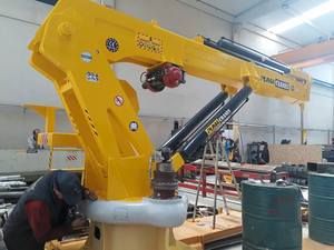 เครนไฮดรอลิกพับได้สำหรับเรือเดินทะเลความจุ10ตันช่วงรับน้ำหนักได้สูงการก่อสร้างที่แข็งแกร่ง - Product Image 6