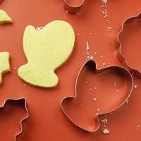 Benutzer definierte Weihnachts-Edelstahl-Aus stech formen (Giraffe & Kuh formen) Umwelt freundliches 5-teiliges Set für DIY-Back-und Kuchen dekoration
