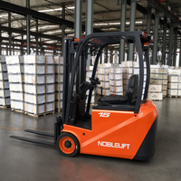 Forklift Counter-Balanced NOBLELIFT Elektrik Penggerak Listrik untuk Medan Berat, Tampilan Luas, Operasi Halus, 1.5 Ton, Tinggi Standar 3m