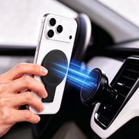 Support pliable magnétique double multi-scènes en alliage d'aluminium avec rotation à 360 degrés, compatible avec les téléphones portables, tablettes, ordinateurs portables et voitures
