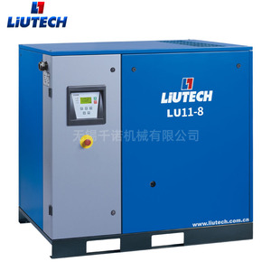เครื่องอัดอากาศแบบสกรูอุตสาหกรรม Liutech Lu11-8 ระบบหล่อลื่นด้วยน้ำมัน ระบายความร้อนด้วยอากาศ แบบอยู่กับที่ ความเร็วรอบ 1000 รอบต่อนาที - Product Image 1