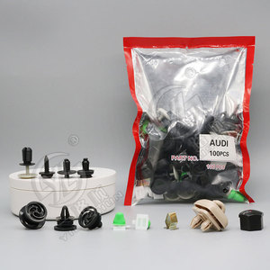 Audi <b>Car</b> Door Panel Trunk Clips <b>Push</b> Retainers Bumper Locators 100Pcs Repair Kit - Product Image 3
