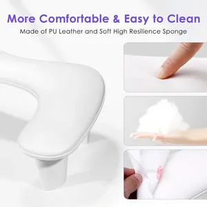 New Customized Soft PU Leather Nail Table Arm Rest Tech Nail Arm Rest Hand Pillow For 2 Hands Nail Salon