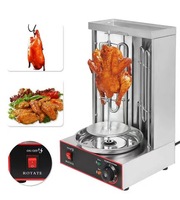 Machine à doner kebab rotative automatique à gaz Machine à griller Shawarma pour poulet Petite machine à brochette pour kebab
