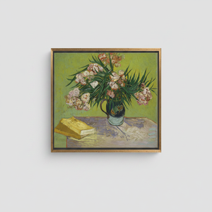Printed Canvas: Van Gogh Oleanders, Vintage Floral Wall Art,<b>GOLD</b> <b>FRAMED</b> CANVAS - Product Image 2