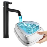 Nettoyeur de vitres magnétique double face avec poignée en plastique de 3 à 8 mm, élimination automatique de l'eau et raclette en TPR