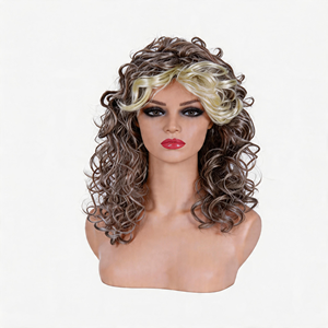 วิกผมสังเคราะห์สำหรับผู้หญิง <span class=keywords><strong>ผม</strong></span>ยาวหยิก <span class=keywords><strong>ไฮ</strong></span><span class=keywords><strong>ไล</strong></span><span class=keywords><strong>ท์</strong></span>สีบลอนด์ ลอนหนา ทนความร้อน สำหรับงานปาร์ตี้ ใส่ได้ทุกวัน คอสเพลย์ ฮาโลวีน - Product Image 2