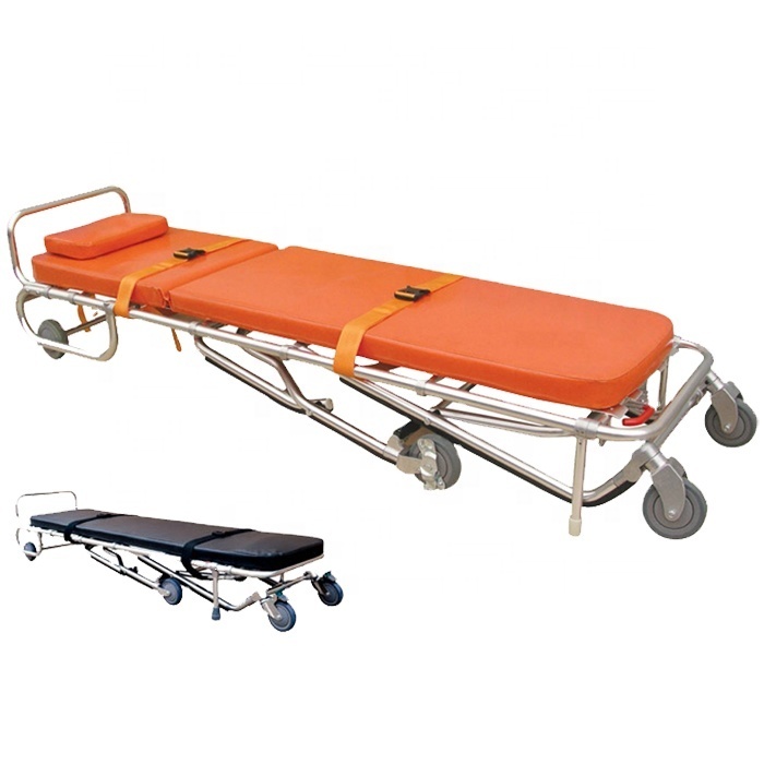Ambulance Stretcher Dimensions Aluminium Trolley Stretcher Folding Patient Transport Trolley