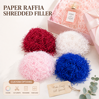 Remplissage en raphia de papier pour boîtes cadeaux et sacs en papier, papier froissé écologique coupé en morceaux pour emballage en plusieurs couleurs en vrac