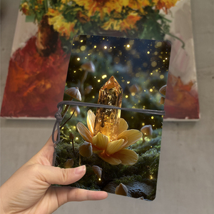 Vintage <span class=keywords><strong>A6</strong></span> Diario para la universidad Adecuado para borradores de bocetos de estudiantes de arte y conceptos de diseño con Crystal Flower Mushrooms Glo - Product Image 1