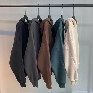 2022 nouveauté hiver lourd polaire 400gsm Boxy <span class=keywords><strong>sweat</strong></span> à <span class=keywords><strong>capuche</strong></span> surdimensionné plaine Baggy grande taille hommes sweats à <span class=keywords><strong>capuche</strong></span> et sweats - Product Image 4