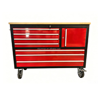 Armoire à outils roulante en bois OEM OBM de 48 pouces avec 7 tiroirs, compartiment de rangement, capacité de charge lourde de 800 kg, chariot à outils pour mécaniciens, certifié ISO9001