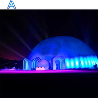 Dôme de lumière LED de célébration extérieure pour l'entrepôt gonflable de barre de tente de partie de club de maison d'explosion