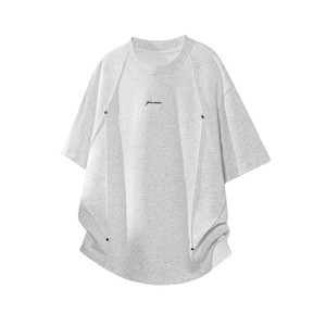 T-shirt en toile décontracté à col rond pour homme, coupe classique, manches courtes, noir, coton 300g, Tiyo, vêtements d'été - Product Image 3