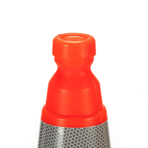 Panneau de sécurité routière en gros d'usine avertissement PVC goujons de route réfléchissants blancs cône de signalisation PE Base en caoutchouc flexible avertissement de PC - Product Image 3