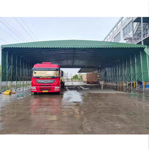 Auvent rétractable durable auvent de stockage auvent garage pare-soleil pliant abri d'auto pour conteneur zone d'empilage - Product Image 1