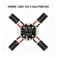 HAKRC 120A 12S 4-en-1 PDB ESC Carte de distribution d'alimentation 4 axes 5V 12V BEC pour drone agricole et industriel de levage lourd