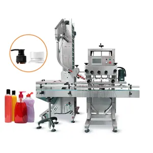 Automatic Linear Shampoo Detergent Liquid Soap Pump Bottle Capping Machine Plastic Bottle Capper