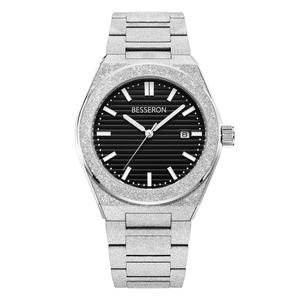 Montre automatique pour homme, cadran givré effet poussière d'étoile, squelette, logo personnalisé, montres mécaniques pour homme - Product Image 2