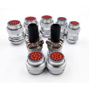 Conectores Automotrices Macho y Hembra de 24 Posiciones HD36-24-21SE Plateados con Montaje Estándar Rojo y Azul - Product Image 1