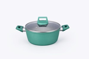 Hiện đại sang trọng 13-Piece lớp phủ đá cẩm thạch cảm ứng nhà bếp nấu ăn màu xanh lá cây <span class=keywords><strong>Cookware</strong></span> <span class=keywords><strong>Set</strong></span> - Product Image 3