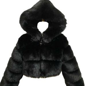 Suéter Corto de Punto con Cierre y Pelo de Conejo, Estilo Vintage Sofisticado, Resistente, para Mujer, Marca Ruizi, Estilo Europeo-Americano - Product Image 1