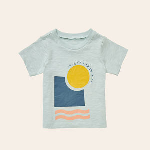 T-<span class=keywords><strong>shirt</strong></span> en coton biologique pour enfants, chemises personnalisées imprimées pour vêtements pour enfants, chemises décontractées durables pour garçons, t-shirts à manches courtes pour enfants - Product Image 4