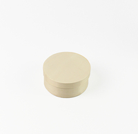 Boîte à gâteaux en bois jetable de qualité alimentaire petites boîtes rondes en bois boîte à sushi
