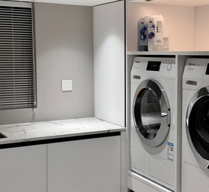 Mobile <span class=keywords><strong>Lavanderia</strong></span> Moderno Personalizzato Tutto-in-Uno Bianco con Lavatrice, Asciugatrice e Lavandino Salvaspazio <span class=keywords><strong>per</strong></span> Arredamento <span class=keywords><strong>Lavanderia</strong></span> - Product Image 2