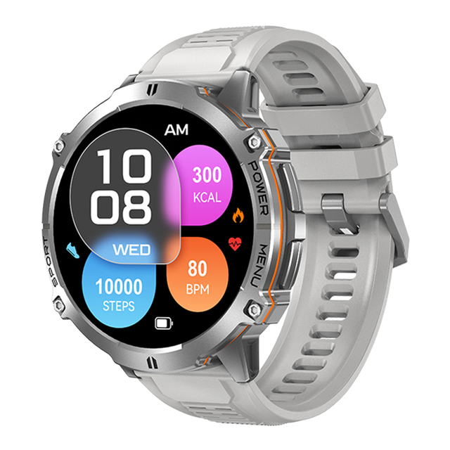 100 Days Standby Men's Smartwatch with 900mAh Battery Heart Rate Monitor for Outdoor Fitness Android Operated Sports Watch