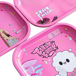 Bán buôn kim loại màu hồng thuốc lá hút tin cán khay tùy chỉnh phục vụ khay cho thuốc lá cán - Product Image 2