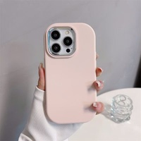 Casing HP Anti Benturan Berlapis Elektroplating TPU+PC untuk 17 Pro/15 Pro Max/14/13/12 dengan Warna Polos & Kustomisasi Trendi