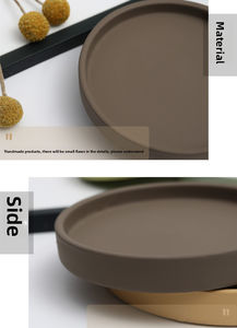 P184 Vaso per Fiori in Ceramica Stile Nordico INS, Colore Morandi, con Vassoio e Base Rotonda per Decorazione Domestica - Product Image 5