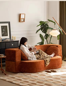 New Mid-Century Style Dual Purpose Convertible 2-Person <b>Bed</b> Living Room Compression Sponge Filling Material - Product Image 4
